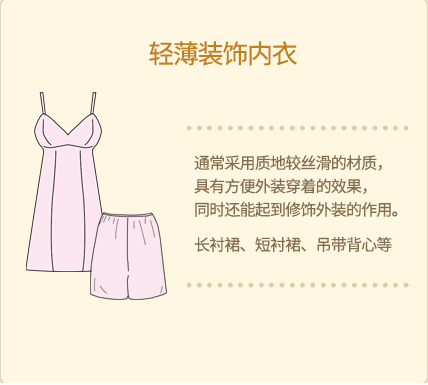 轻薄装饰的内衣